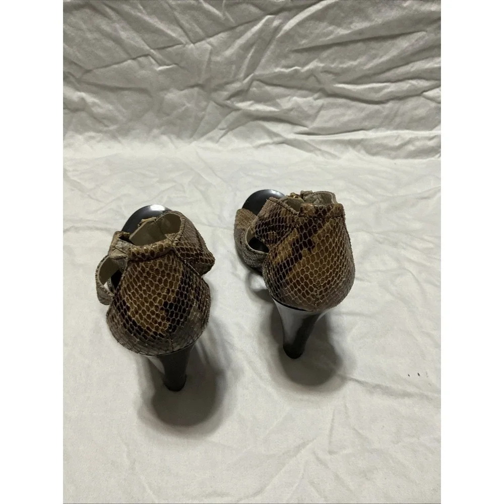 Michael Kors Leather Snakeskin 4in‎ Heels Womens Size 8M